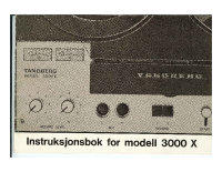 Tandberg 3000-X - Owners Manual-2 